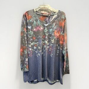 Soft Surroundings Women’s Knit Tunic Floral Super Soft Size 1X